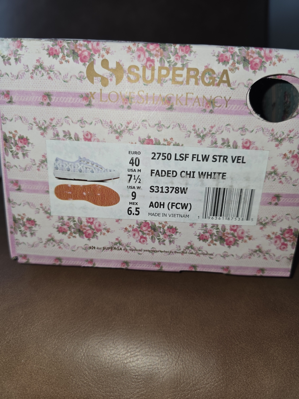 Superga Love Shack Fancy Lavender Floral Sneakers NWT - Picture 6 of 7
